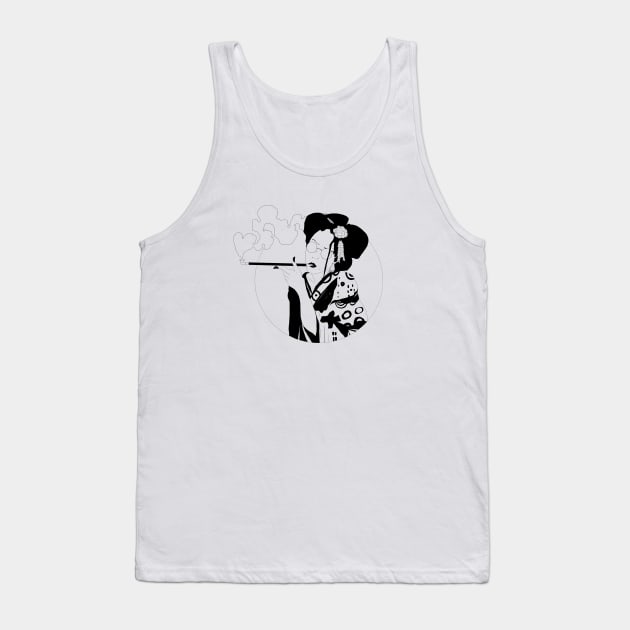 Smoking Geisha Tank Top by fennertoorac